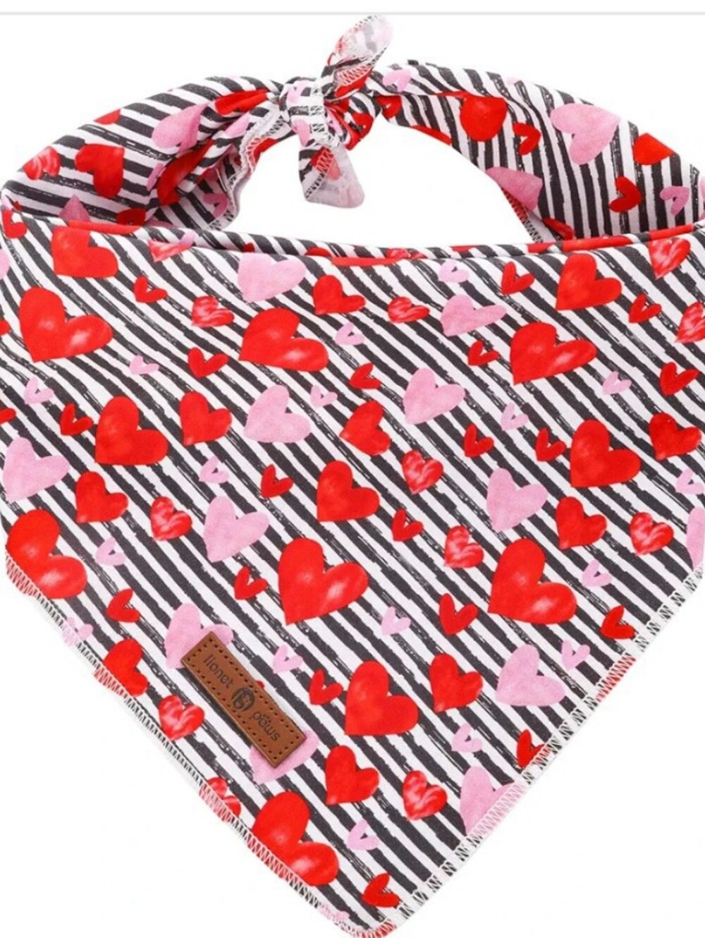 lionet paws Heart ❤️ 💗 Dog 🐶 Bandana, Collar.Size LARGE